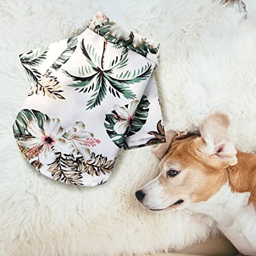 Пуловери за кученца за малки Кучета, Сладки Летни Тениски за домашни любимци, Хавайска Риза за кучета с Флорални Принтом,