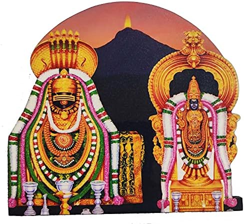 Вилс Тируваннамалай Господ Шри Аруначалешварар и Уннамалайяр Божественото Свято Благословение на Статуя от Дърво