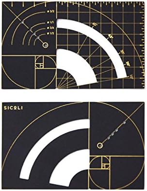 Златна Линия Дизайнерски Месинг Портфейл със Съотношение на поредицата на Фибоначи /серия Многофункционален Инструмент