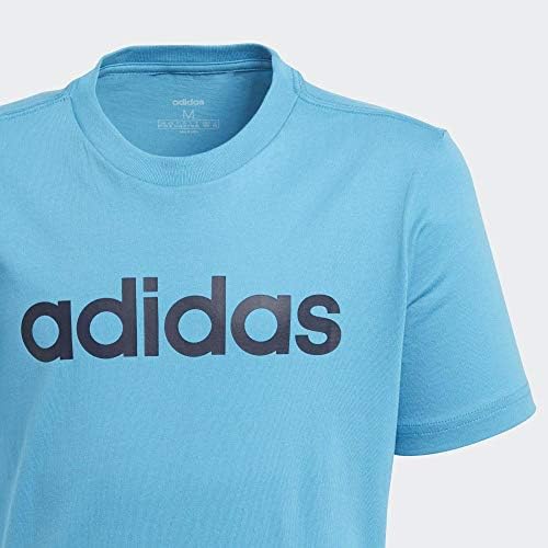 Тениска adidas за момчета, тениска с логото на Предмети от първа необходимост за джогинг, Линейни Спортни Детски DV1814,