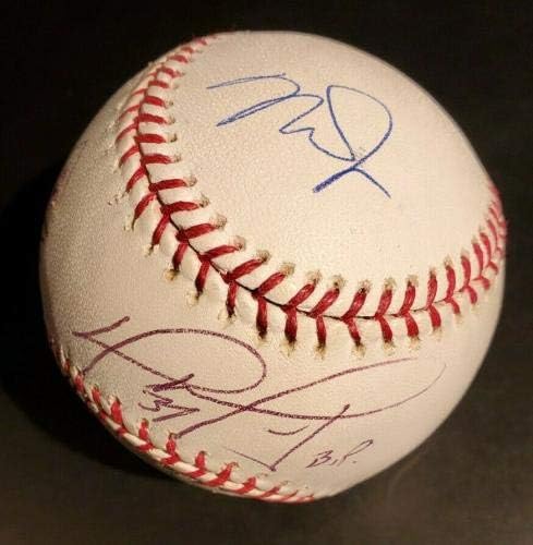 Майк Пъстърва Дерек Джитър Алберт Пухольс Гереро Ортис Арод Подписа Бейзболен PSA MLB - Бейзболни топки с Автографи