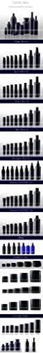 Бутилка-спрей за малки мъгла SNOW DIAMOND Black Glass 50 Мл, 10 опаковки (1,76 течни унции), Преносими Стъклени Бутилки-опаковки