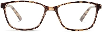 Foster Grant Женски Бифокални Очила на Krasimira Pop of Power в стил Blue Light с квадратни стъкла за четене
