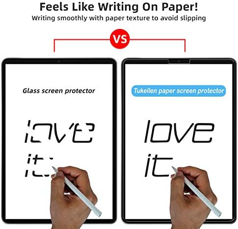 Защитно фолио от хартия Tukellen за iPad pro 12,9 инча (образец 2021 2020 г. и 2018 г.) За рисуване и писане, На