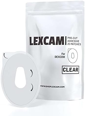 Самозалепващи се лепенки Dexcom G6 - Пакет от 20 броя - Lexcam Waterproof CGM Overpatch - Прозрачен цвят