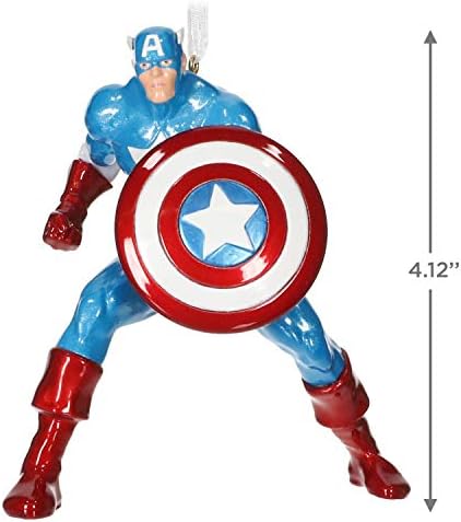 Коледна украса за спомен от Hallmark 2020, Marvel Captain America, Метал (4999QK1344)