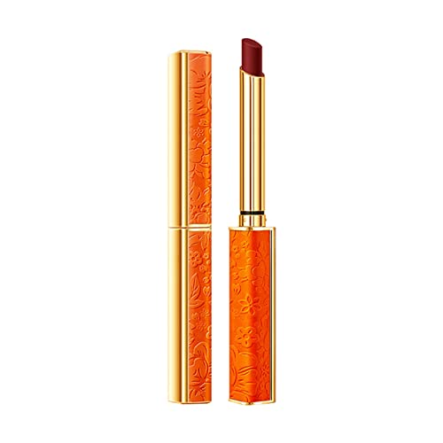 Блясък за устни, Подарък Модни Оранжево червило, по-Мека И копринена Текстура, Наситен и плътен Цвят Лесен