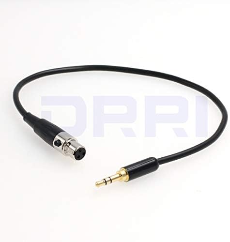 Аудио кабел DRRI 3Pin Mini-XLR Female-3.5 мм TRS Male Pro с микрофон на ревера (30 см)