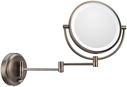 DETUDO Mirrors Увеличително Огледало за Тоалетка Вечеря в Банята, Кръгло Стенно Огледало За Грим, Двустранно
