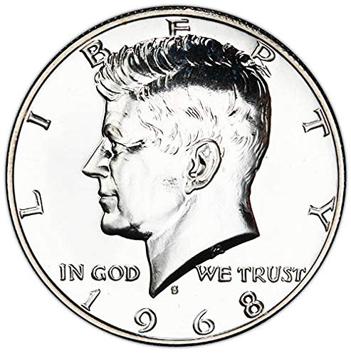 Монетен двор на САЩ 1968 година на издаване Proof Kennedy Half Dollar Choice Без лечение