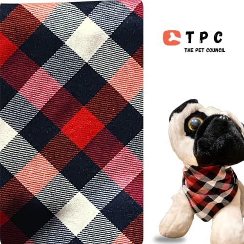 Кърпи за кучета серия TPC Chess Board | 3 опаковка | Мек Памучен плат с двойни шевове | Регулируем кацане | Различни размери