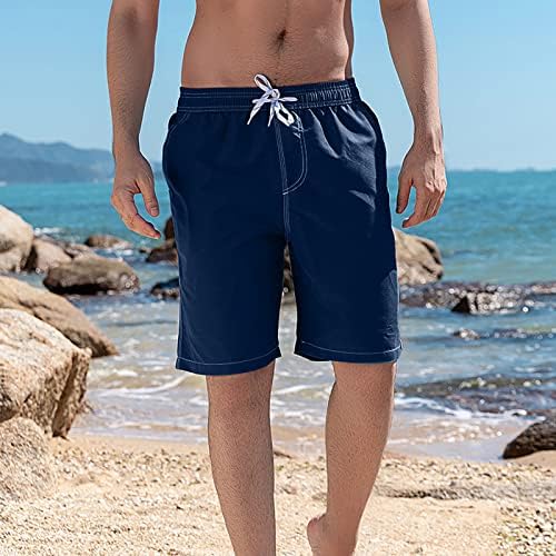 Плажни къси Панталони за Мъже, Реколта Летни Шорти за Плуване с Джобове, Панталони-Боксерки с Тропически Принтом За Тренировки
