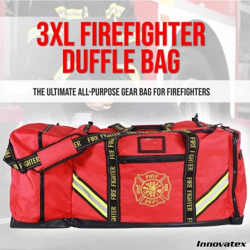 Спортна чанта пожарникар Innovatex 3XL, Големи Джобове за съхранение на оборудване за противопожарна защита, Инструменти Пожарникар,