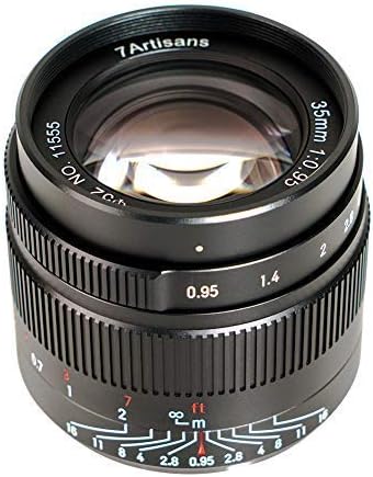 портретен обектив 7artisans 35 мм F0.95 с голяма бленда, APS-C Ръчно фокусиране за Sony E-Mount A7 A7II A7III (A7M3)