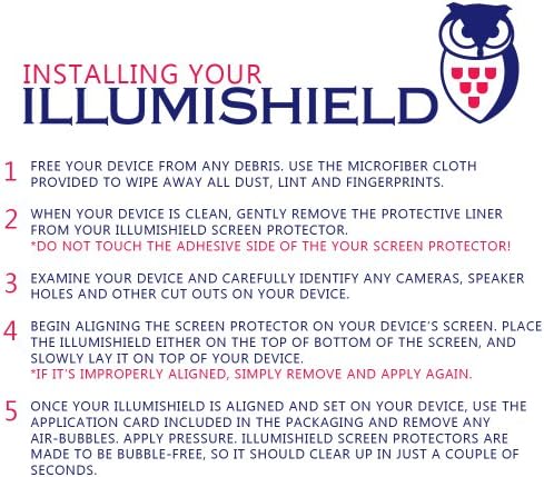 Защитно фолио ILLUMISHIELD, съвместима с HTC One X (3 опаковки), Защитно фолио Clear HD Shield за предпазване