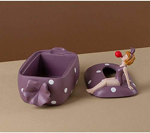 LLLY Съвременно Изкуство Кутия за салфетки с дъвченето на гумена лента За Момичета, Занаяти, изработени От Смола,