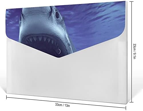 Зъбите на океана акули, расширяющаяся папка за файлове, папки гармошка, 6 джоба, органайзер за документи, органайзер