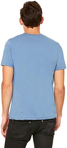 Тениска Bella-Canvas C3005 от Джърси Унисекс с къс ръкав и V-образно деколте 44; Цвят: Стоманено Синьо - 2X