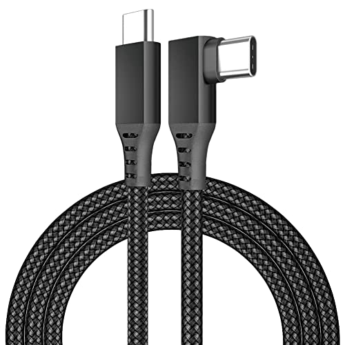 Кабел Tianle USB C-USB C 60 W, 2, 90 Градуса, 1 м/3,3 фута, Найлон плитка, кабел за бързо зареждане Type C-Type C PD, Съвместим