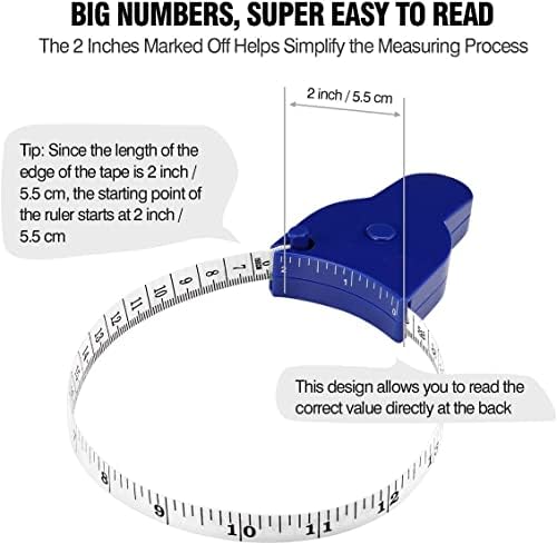 Рулетка за тяло (60 см/150 см.), Измерване на Лента за тялото, Самозатягивающаяся Измерване на лента за тялото, Прибиращ