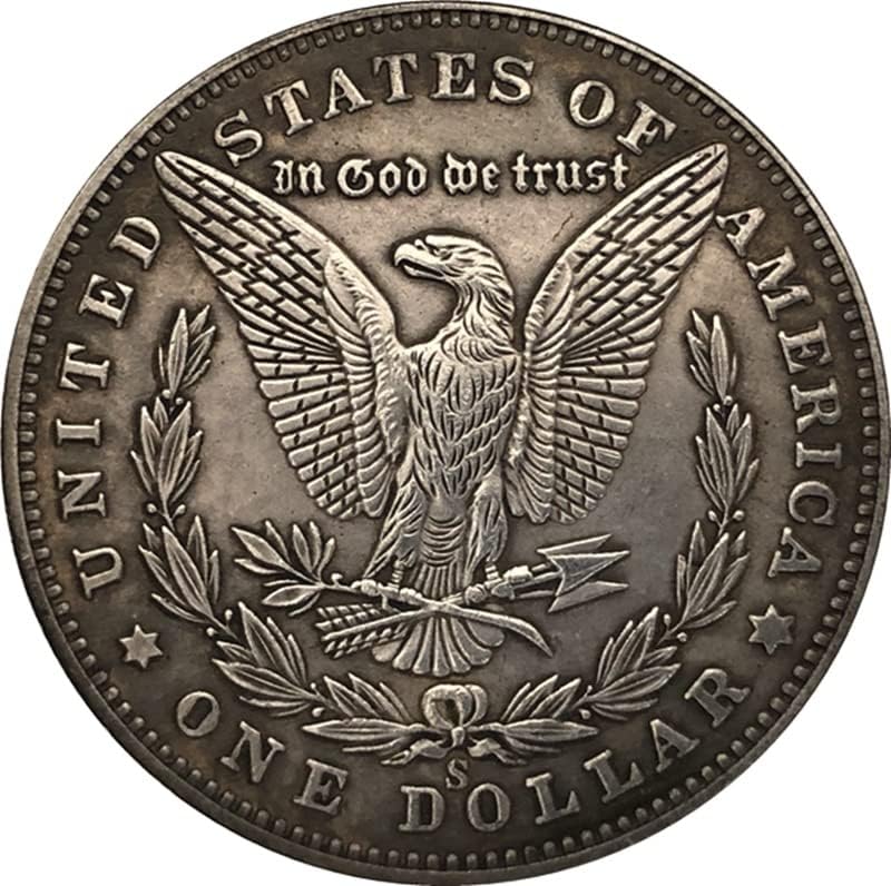 QINGFENG 38 ММ Старинна Сребърна Доларова Монета на САЩ Морган Скитник Монета 1893 S Занаят 14