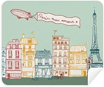 Парижки Дирижабъл Франция Етикетиране на Линия за Рисуване Плат За Почистване на Екрана за Пречистване на 2 елемента Замшевой
