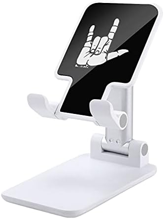 ASL Американският Жестомимичен Език, I Love You Регулируема Поставка за Мобилен Телефон Сгъваем Настолен стойка