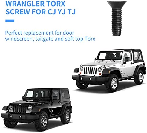 Torx винтове болтове и Вратите гредата на задната врата на Винтове за вериги на предното стъкло, Съвместими с Jeep Wrangler