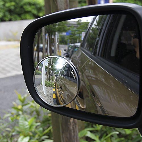 Zento предлага Комплект от два 2-Инчови Наклеиваемых Огледала за обратно виждане С Слепи зони С Алуминиев Кант, Тънки Автомобилни Огледала