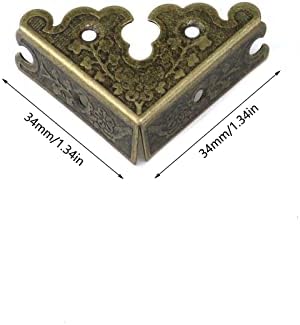 KUMGROT 16 бр. Защитен Кант на кутията Реколта Стоманена Защитна Кутия За Краища, Метални Декоративни Панел