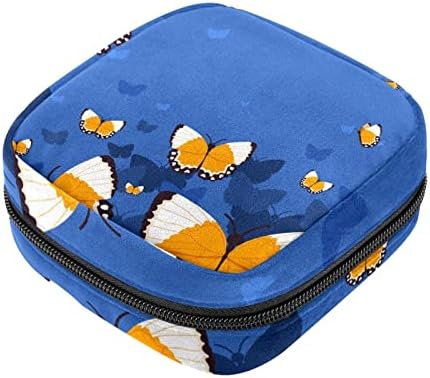 Чанта за грим Blue Butterfly, Косметичка, Преносима Чанта за Тоалетни принадлежности за жени и Момичета