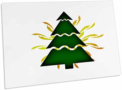 Триизмерна Коледна елха във формата на секции с Жълти вълни За настолни постелки (dpd-181954-1)