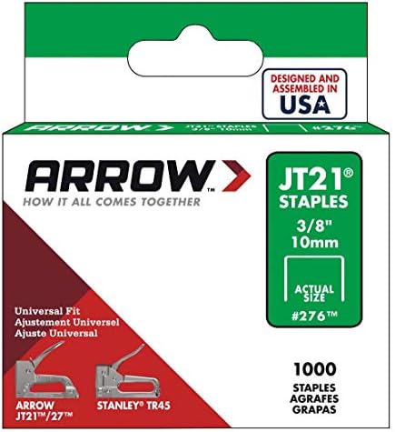 Скоби Arrow 276 JT21 3/8 инча / 10 мм, 1000 телчета, Опаковки от 12