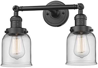 Иновации 208-ZA-G52 Лампа за баня Franklin Restoration, Прозрачно Стъкло, Бронз, Настъргани с маслени бои