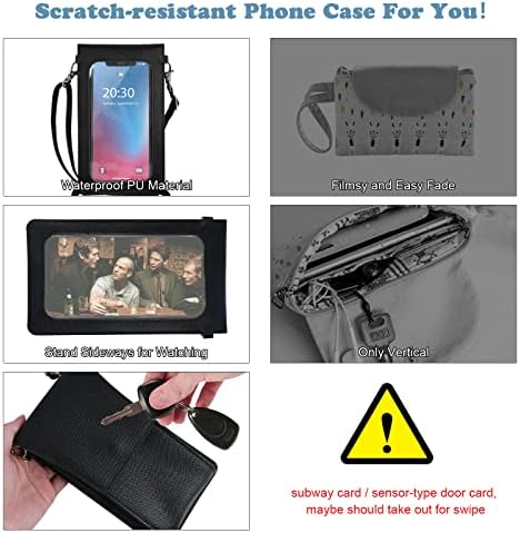 Дамски Чанта през рамо за мобилен телефон Ansxiy, Регулируем Чанта в чантата си за телефон със Сензорен екран,