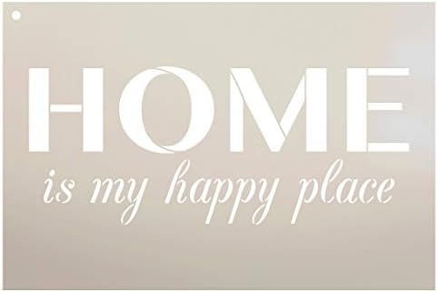 Шаблони Home is My Happy Place от StudioR12 | за многократна употреба шаблон от mylar | се Използва за изготвяне на дървени