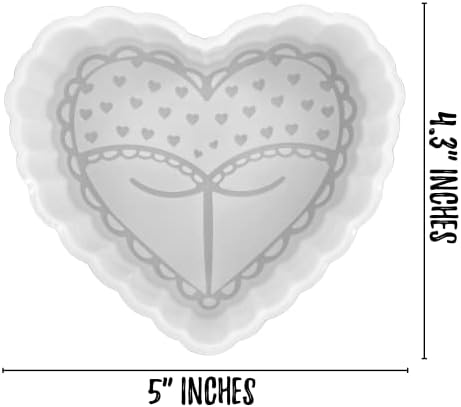Силиконова Форма за Дупето във формата на сърца | с Размер 5 инча Ширина x 4.3 инча Дължина х 1 инч Дълбочина | Форма за