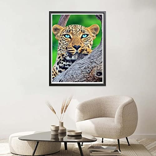 Sheehow 5D Комплекти Диамант живопис за възрастни Тигър, Леопард, Пълна Тренировка, Диамантени Художествени Животни, Картини