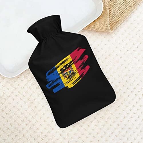 Ретро Молдовски Флаг, Гумена Топло за Топла Вода с Флисовым Калъф, Топло На Ръцете И на Краката, Чанта За Топла Вода