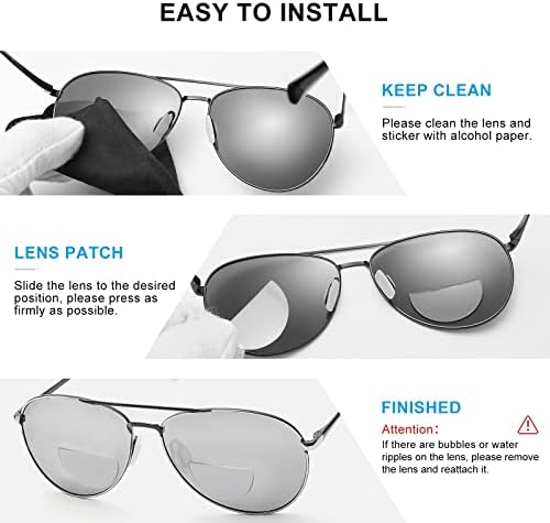 Бифокални лещи OKH 2 в опаковка, преобразующие слънчеви очила в увеличителни устройства за четене, за многократна употреба,