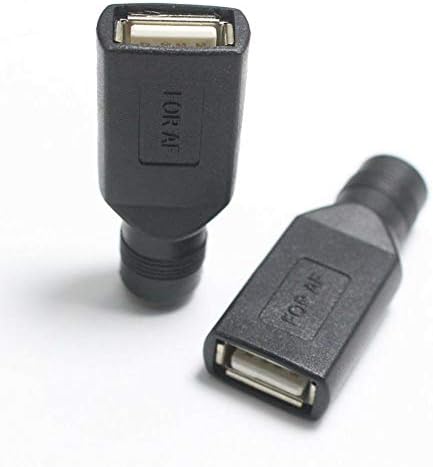 Acxico 4 бр USB Жак-изход до 5,5 мм x 2,1 мм Жак адаптер dc конвертор за захранване на Зарядното устройство