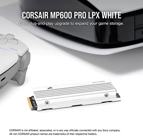 Твърди дискове Corsair MP600 PRO LPX капацитет от 1 TB M. 2 NVMe PCIe x4 Gen4, оптимизиран за PS5 (скорост на последователно