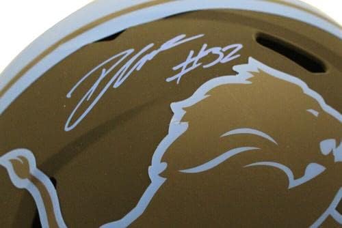 Фен на скоростно шлем Detroit Lions F/S Eclipse с автограф Д ' Андре Суифт 37994 - Каски NFL с автограф