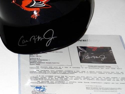 Пълен размер каска за отбивания с автограф на Cal Рипкена-младши (orioles) Jsa Coa! - Каски MLB с автограф