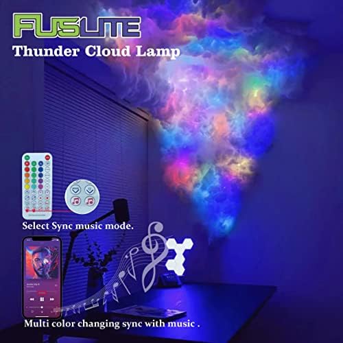 FUSLITE 2023 Нов Облачен Лампа, 3D Грозовое Облак, Led Лампа, Памучно Грозовое Облак, Цветни, с Атмосферно лека нощ, Creative