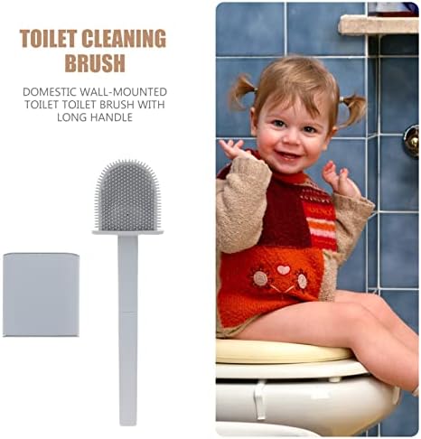 DOITOOL Почистване на Скрубер на Притежателя, Четки за Тоалетна Монтиране на стена: Четка за почистване на Тоалетната чиния Меко Средство за почистване на Тоалетната ?