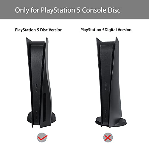 Капачка на предния панел PS5 Матово Черно Замяна Обвивка Със Защита От Надраскване, Удар с Твърд Корпус от ABS пластмаса за Sony PS5 Playstation5 Дискова Версия