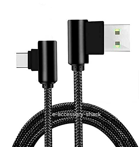 3 Опаковки от 10 ФУТА 90 Градуса Под Прав ъгъл Сплетен Кабел за бързо зареждане USB-C USB Тип A C Зарядно Устройство