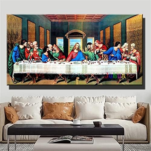 Диамантена Картина на Исус на Тайната Вечеря Diamond Изкуство за възрастни, екстремни 5D Диаманти в Грах Комплекти 28x82