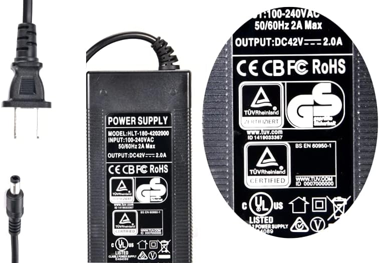 Зарядно устройство за електрически скутер 42V 2A. зарядно устройство gotrax.Подходящ за скутер gotrax. GXL V2.Връх.Xr Ultra.XR